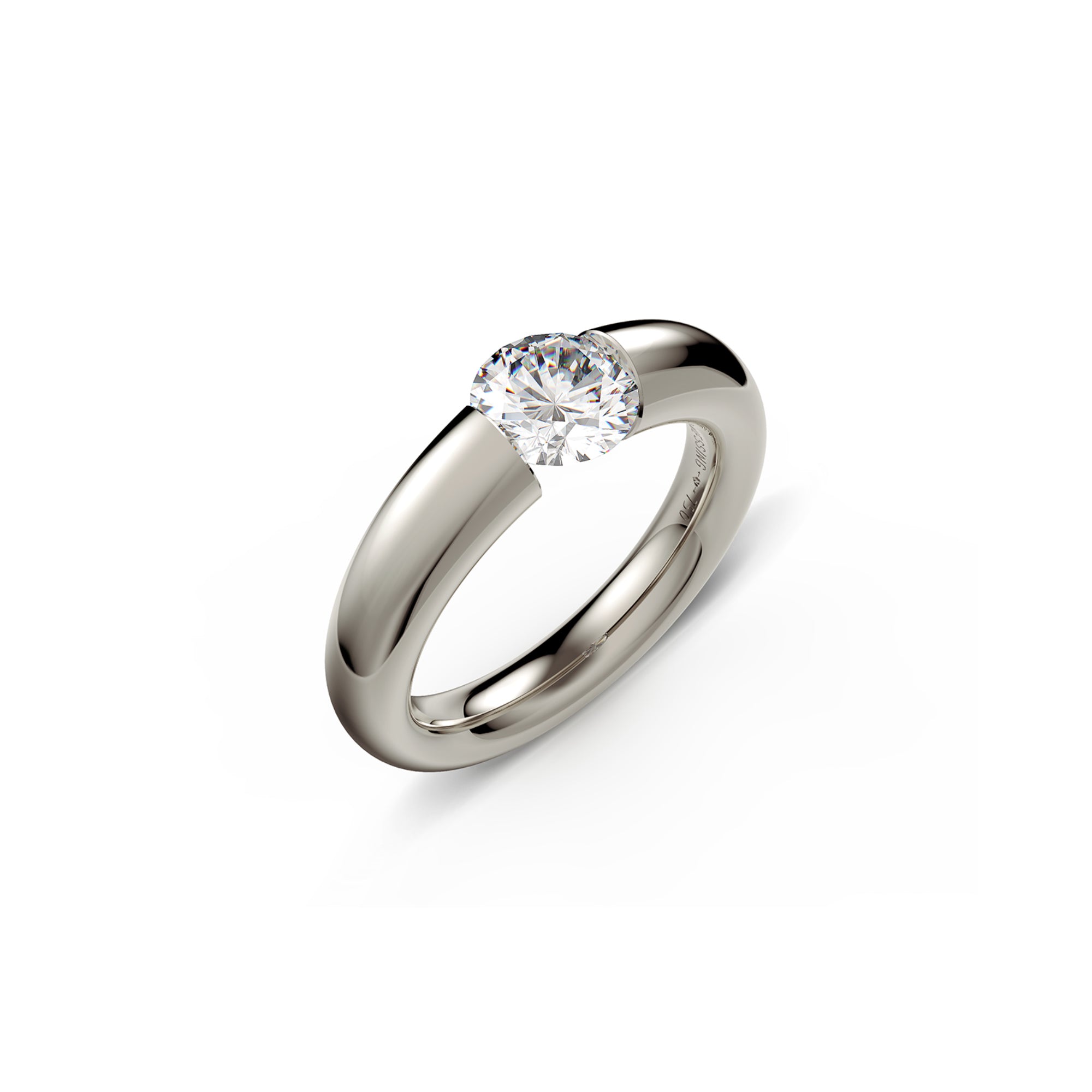 Niessing Spannring® Verlauf - N141790-4.5mm (5mm-1ct-fvs1-gloss-fg) mit Diamant