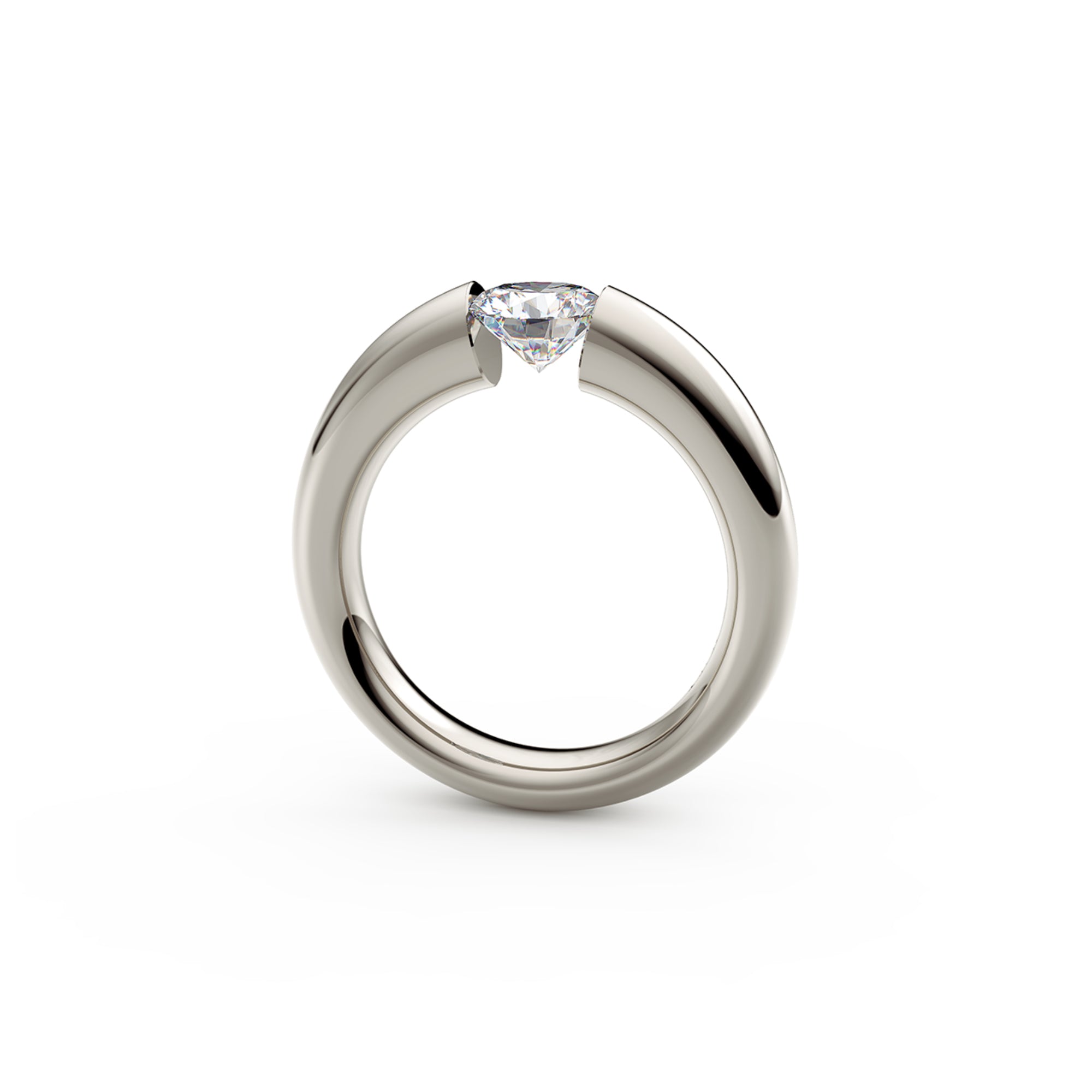 Niessing Spannring® Verlauf - N141790-4.5mm (5mm-1ct-fvs1-gloss-fg) mit Diamant
