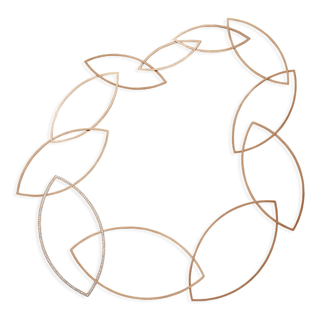 Niessing Spitzbogenkette Halskette (N363967-rw) mit Diamant