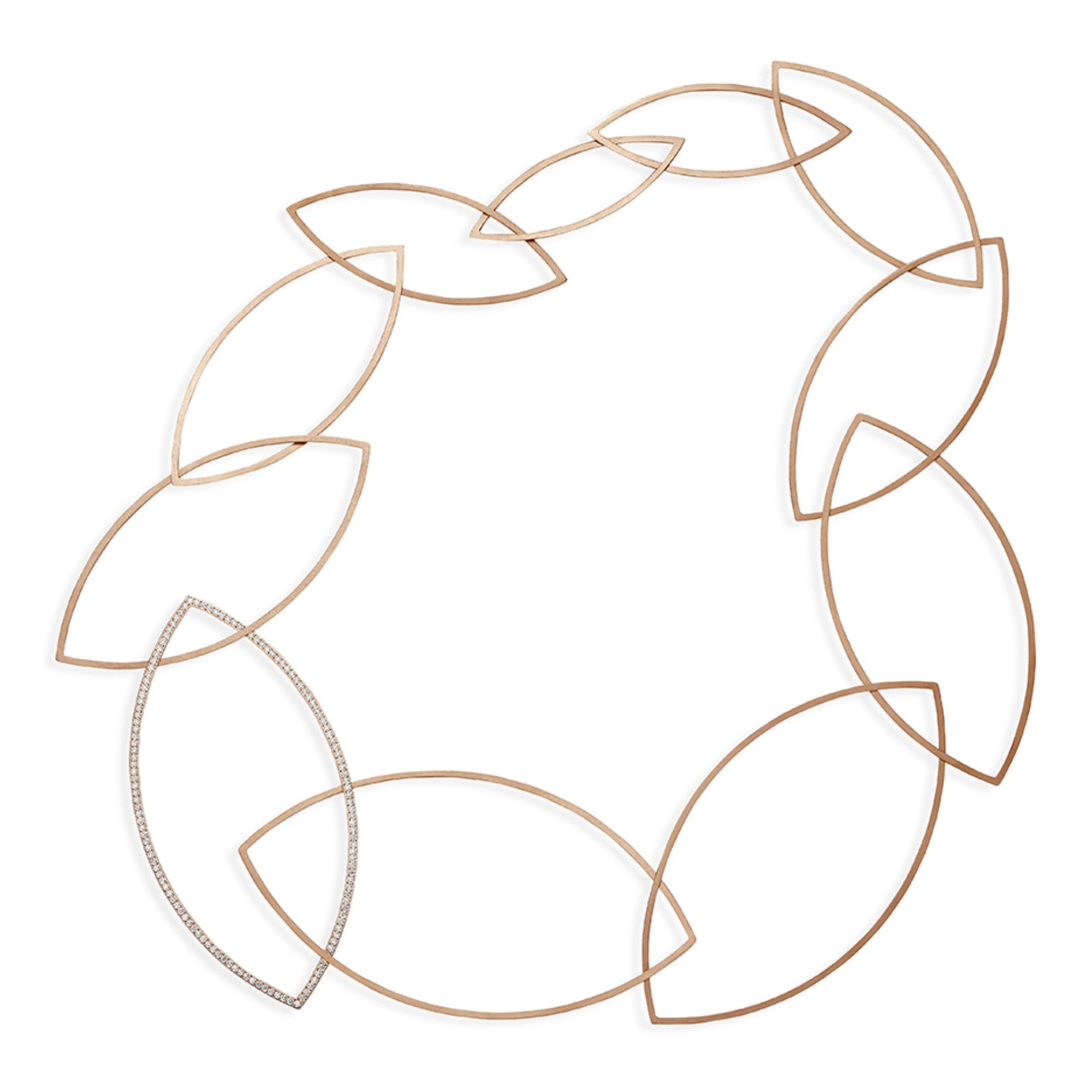 Niessing Spitzbogenkette Halskette (N363967-rw) mit Diamant
