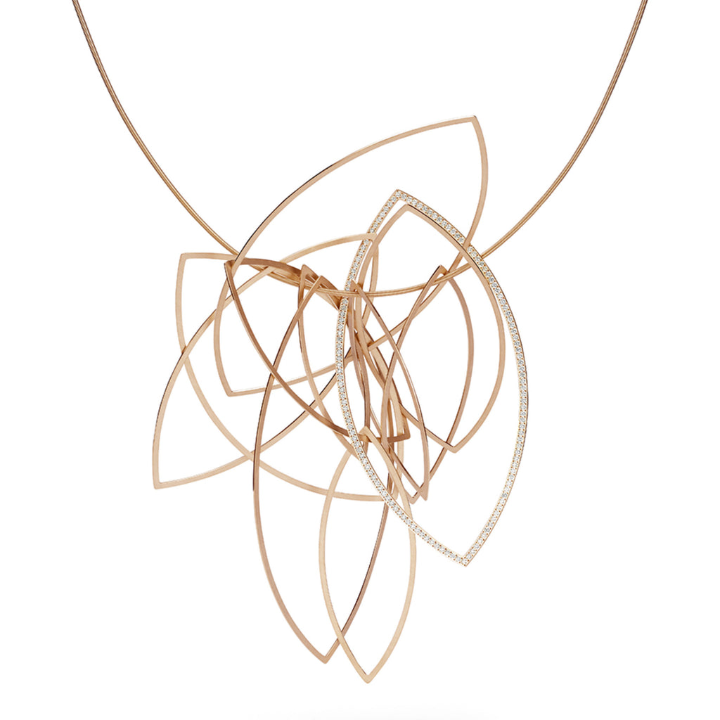 Niessing Spitzbogenkette Halskette (N363967-rw) mit Diamant