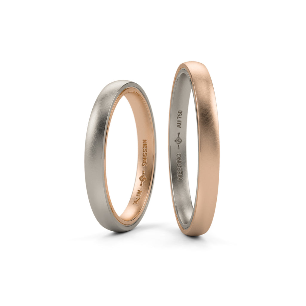 Niessing Tango Trauringe - N181030-2.5mm (5mm-nature-cr-fg)