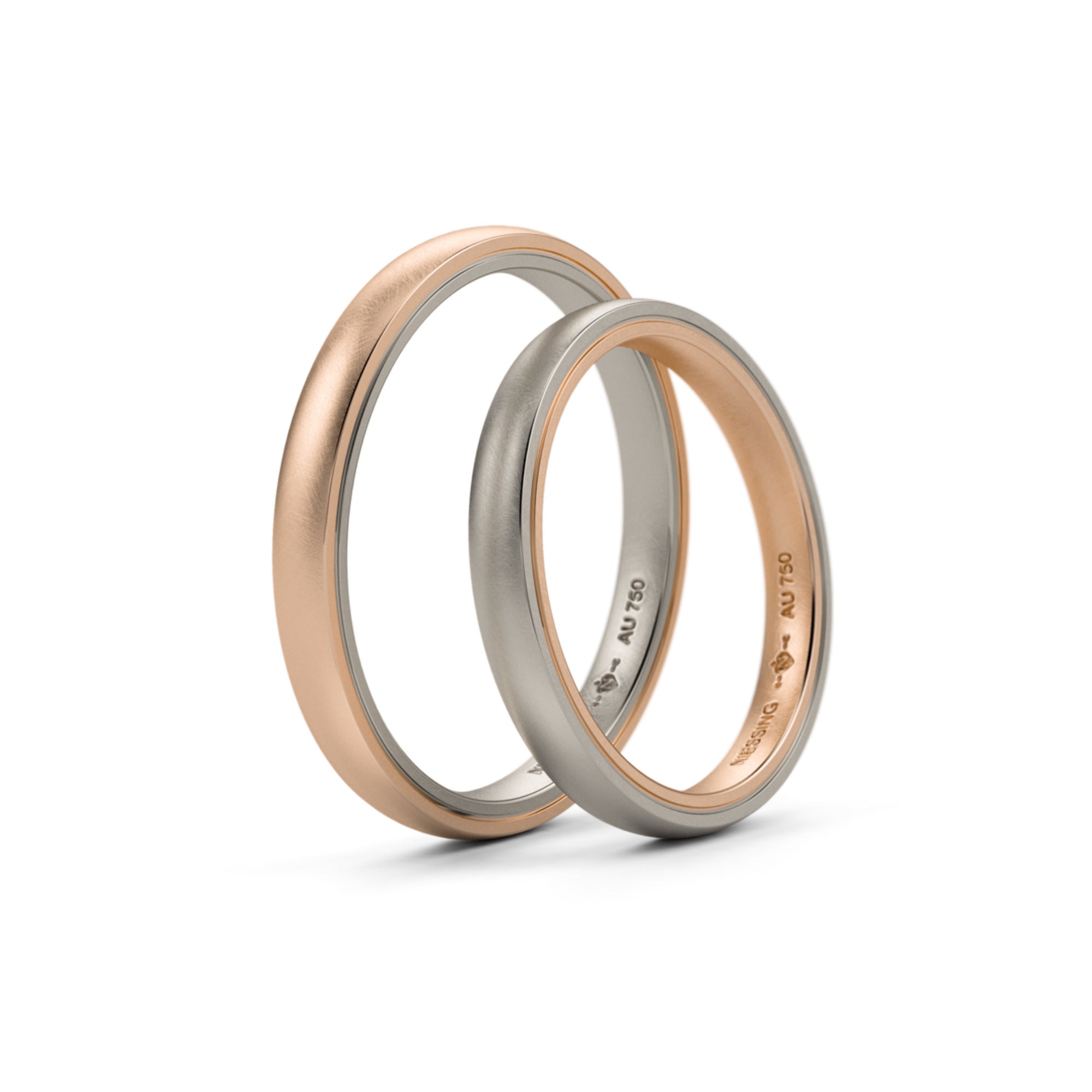 Niessing Tango Trauringe - N181030-2.5mm (5mm-nature-cr-fg)