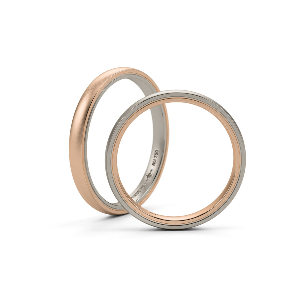 Niessing Tango Trauringe - N181030-2.5mm (5mm-nature-cr-fg)