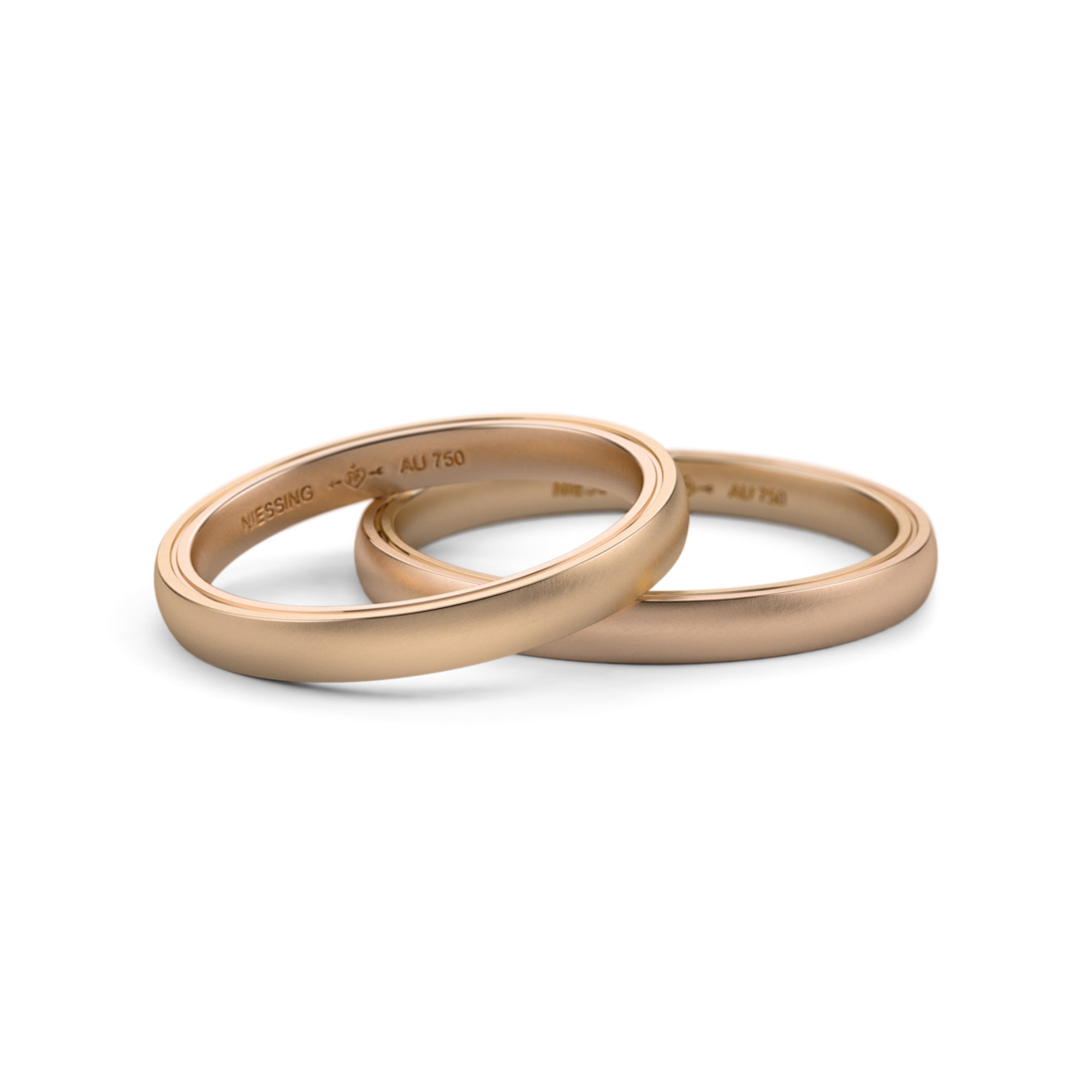 Niessing Tango Trauringe - N181030-2.5mm (5mm-nature-cr-fr)
