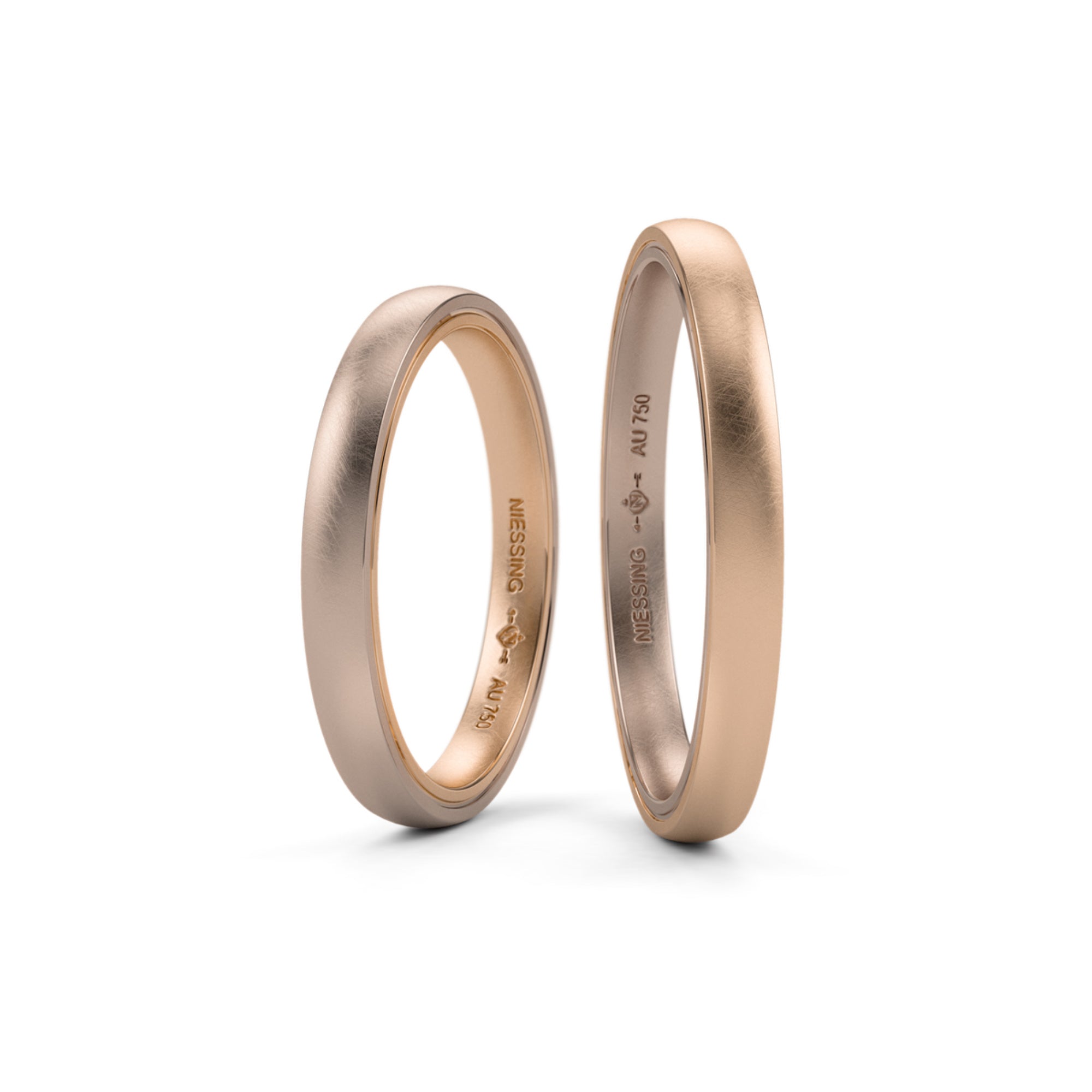 Niessing Tango Trauringe - N181030-2.5mm (5mm-nature-cr-rw)