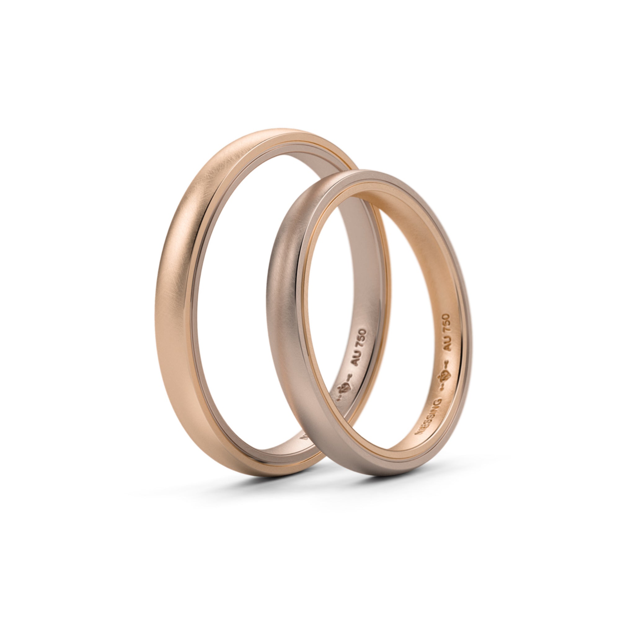 Niessing Tango Trauringe - N181030-2.5mm (5mm-nature-cr-rw)