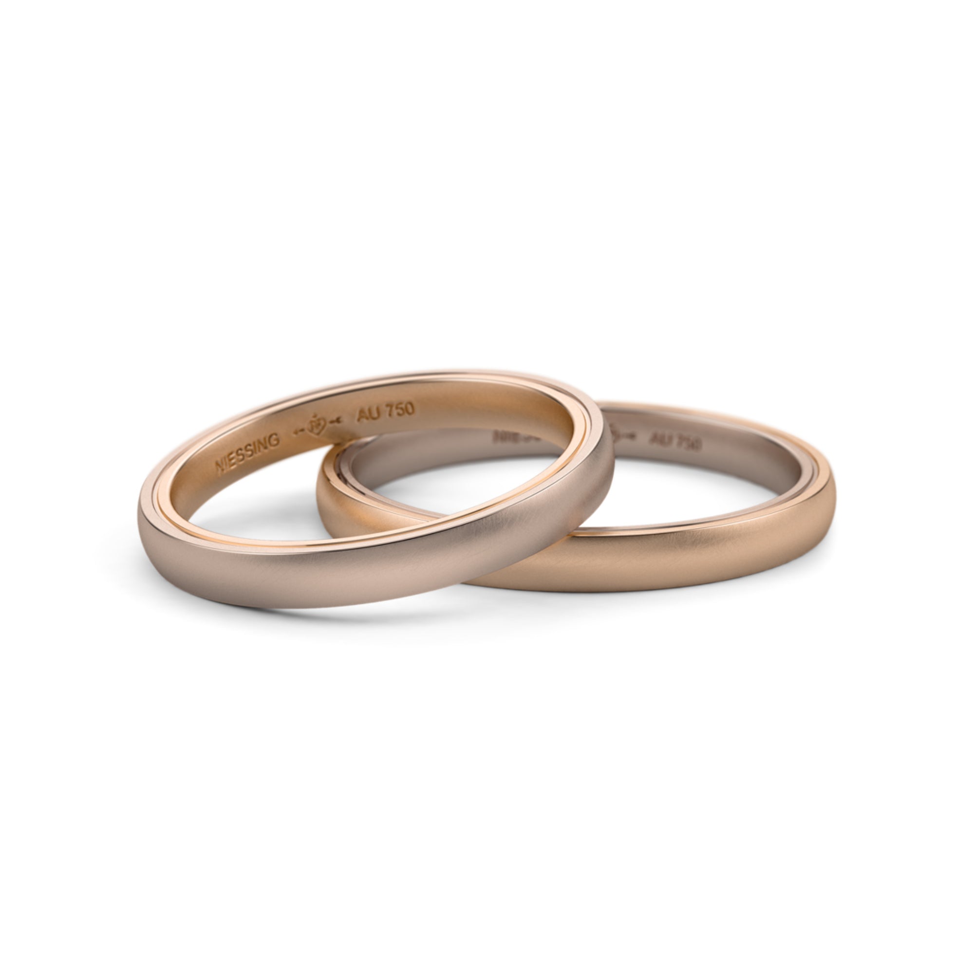 Niessing Tango Trauringe - N181030-2.5mm (5mm-nature-cr-rw)