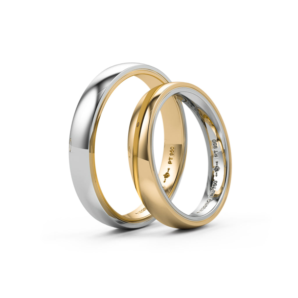 Niessing Tango Trauringe - N181030-3.5mm (5mm-gloss-pt-cy) aus Platin