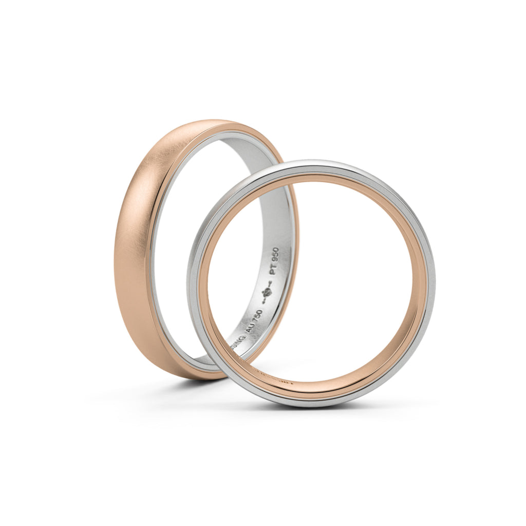 Niessing Tango Trauringe - N181030-3.5mm (5mm-nature-cr-pt) aus Platin