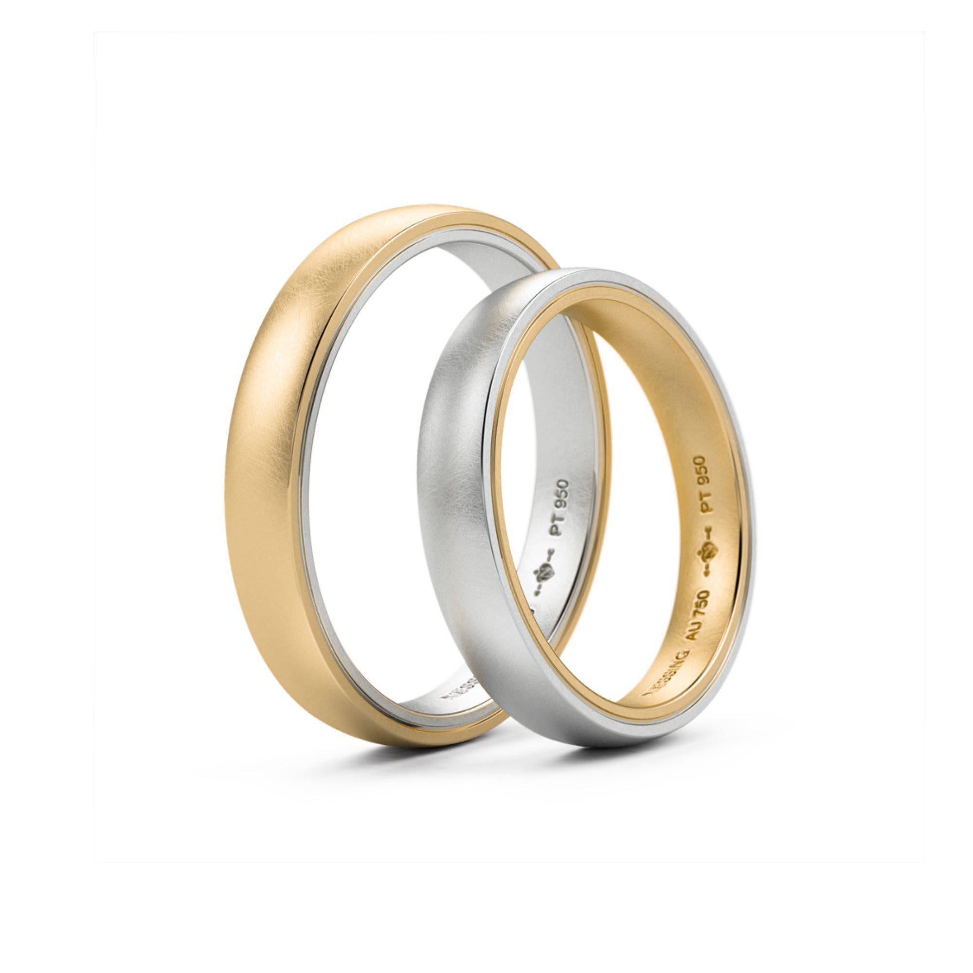 Niessing Tango Trauringe - N181030-3.5mm (5mm-nature-cy-pt) aus Platin