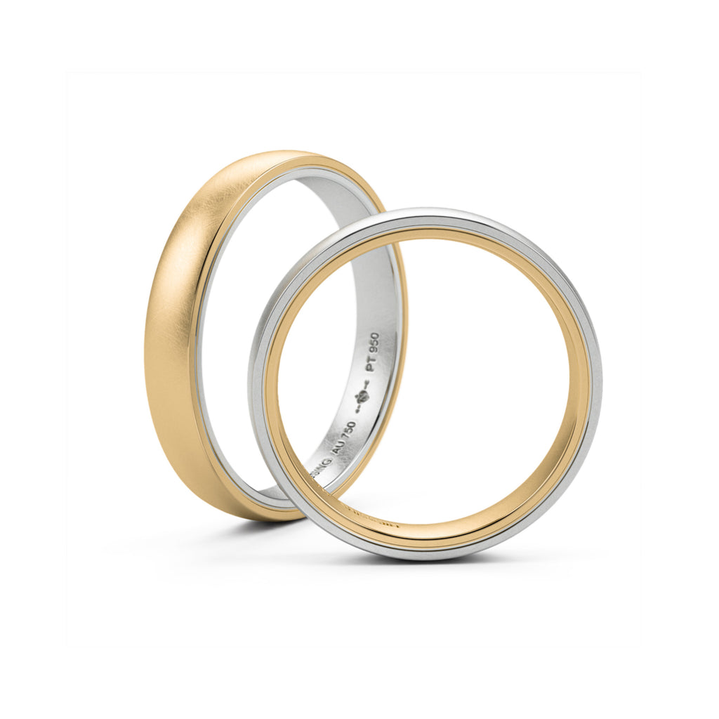Niessing Tango Trauringe - N181030-3.5mm (5mm-nature-cy-pt) aus Platin