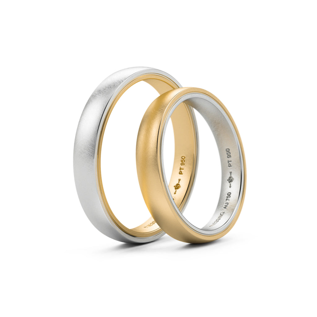 Niessing Tango Trauringe - N181030-3.5mm (5mm-nature-pt-cy) aus Platin