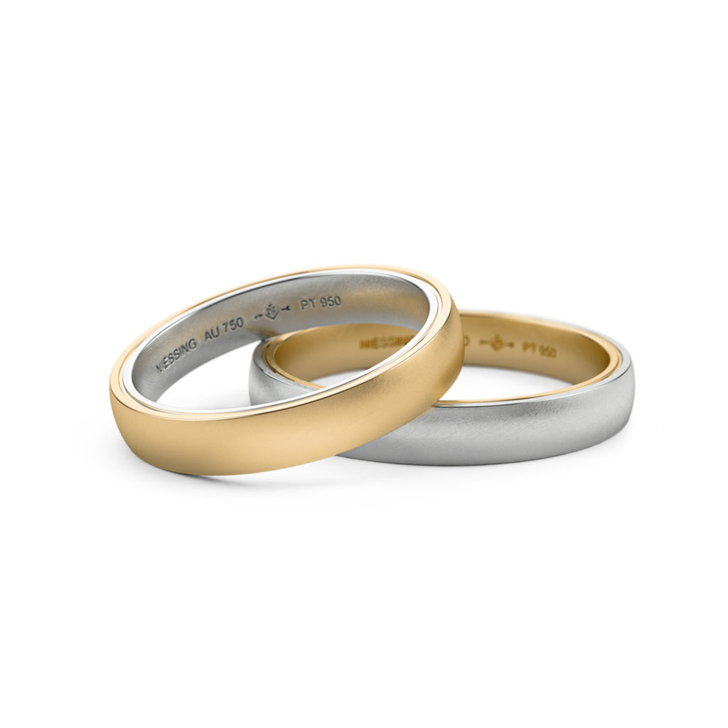 Niessing Tango Trauringe - N181030-3.5mm (5mm-nature-pt-cy) aus Platin