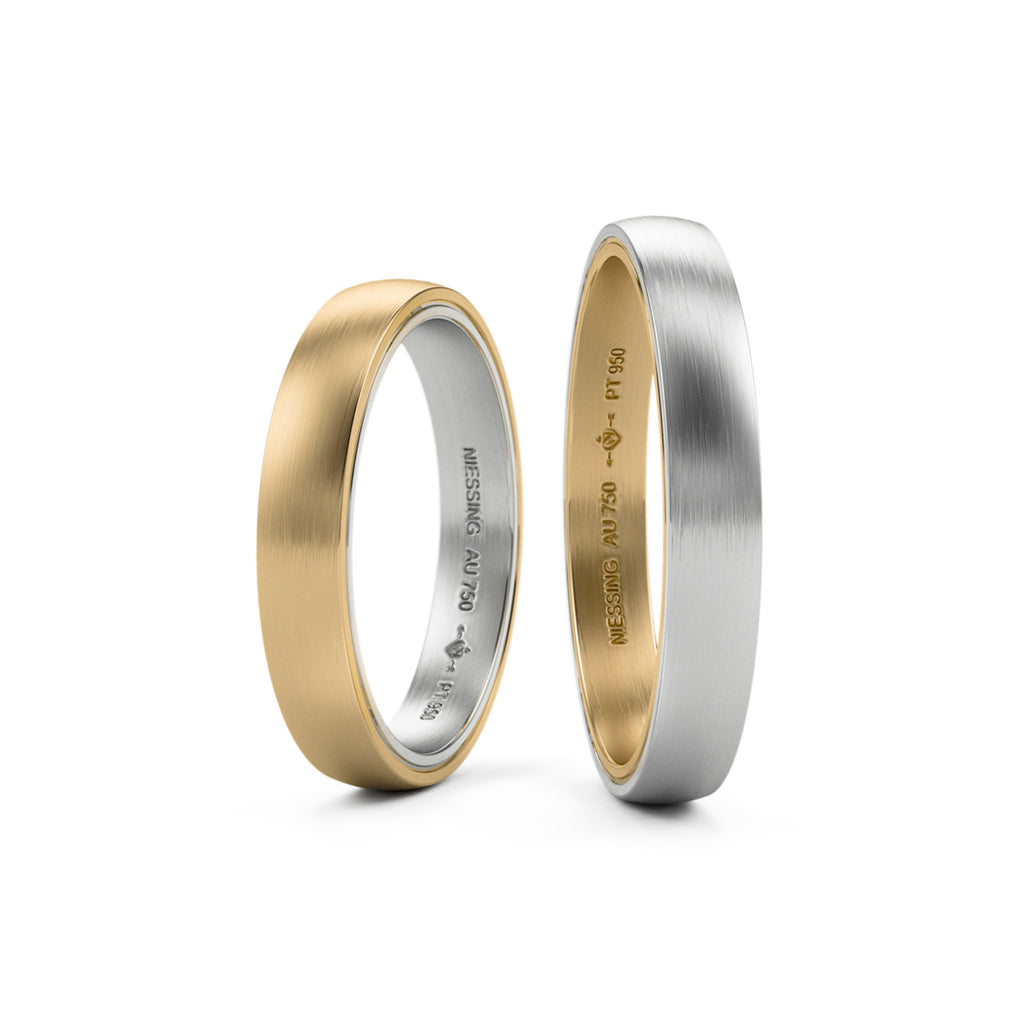 Niessing Tango Trauringe - N181030-3.5mm (5mm-satin-pt-cy) aus Platin