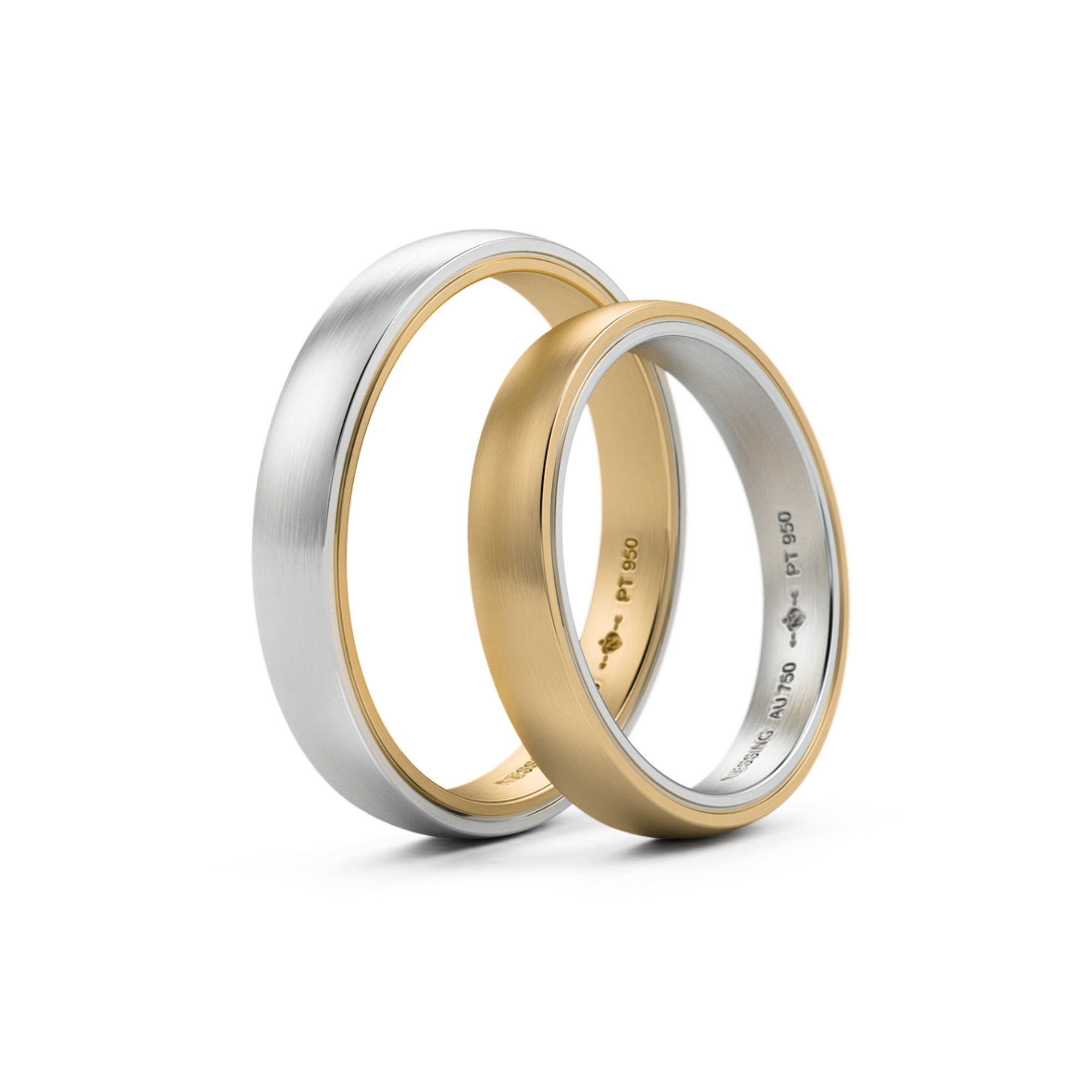 Niessing Tango Trauringe - N181030-3.5mm (5mm-satin-pt-cy) aus Platin