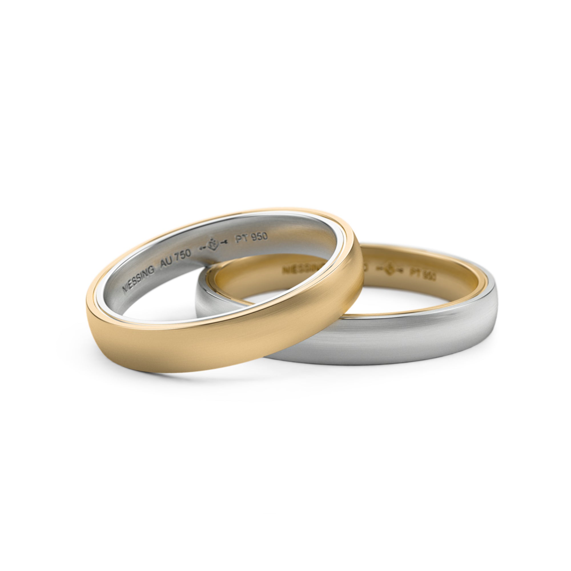 Niessing Tango Trauringe - N181030-3.5mm (5mm-satin-pt-cy) aus Platin