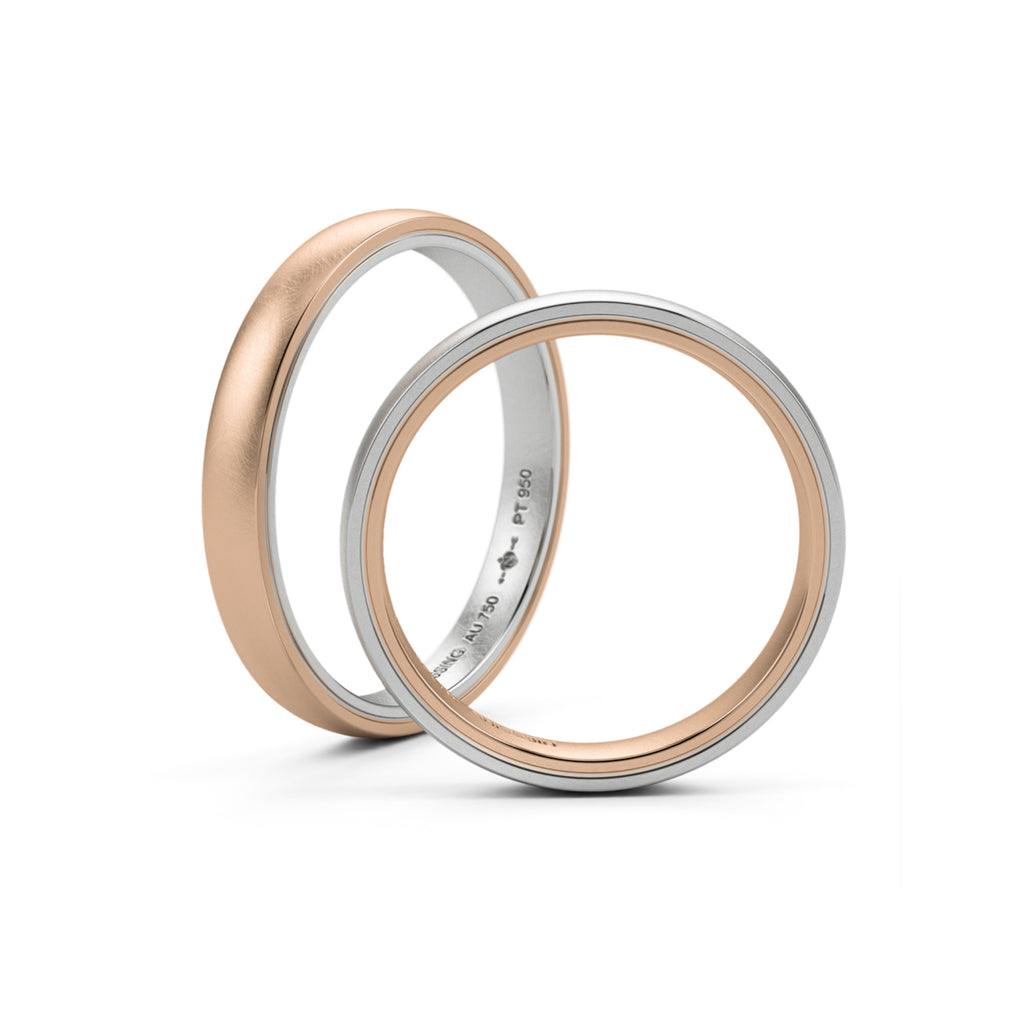 Niessing Tango Trauringe (N181030-3mm-nature-cr-pt) aus Platin
