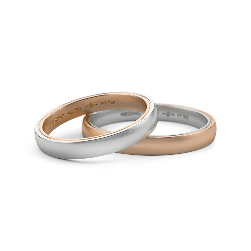 Niessing Tango Trauringe (N181030-3mm-nature-cr-pt) aus Platin