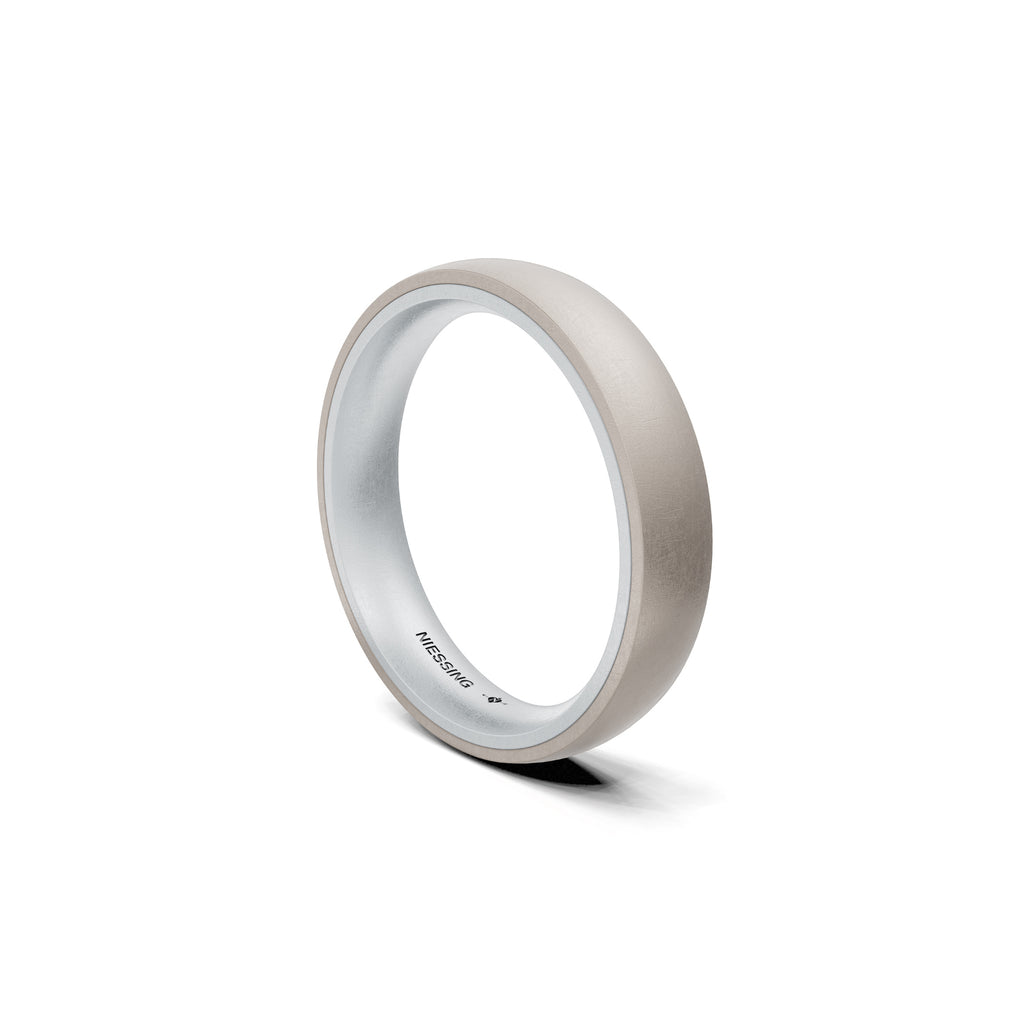 Niessing Tango Trauring (N181030-4mm-nature-pt-fg) aus Platin