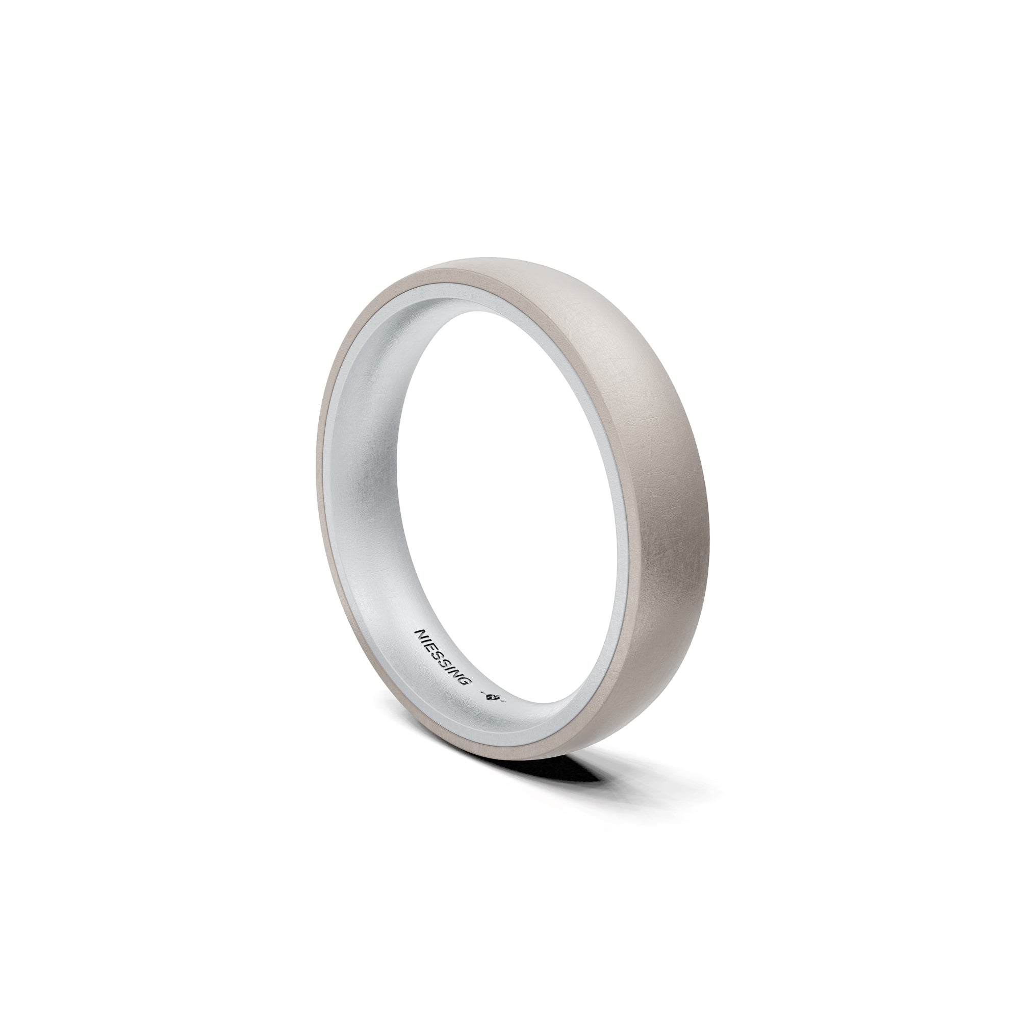 Niessing Tango Trauring (N181030-4mm-nature-pt-fg) aus Platin