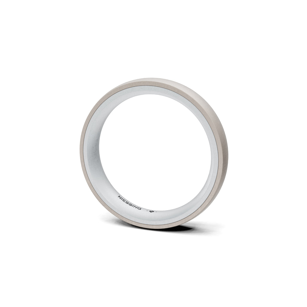 Niessing Tango Trauring (N181030-4mm-nature-pt-fg) aus Platin