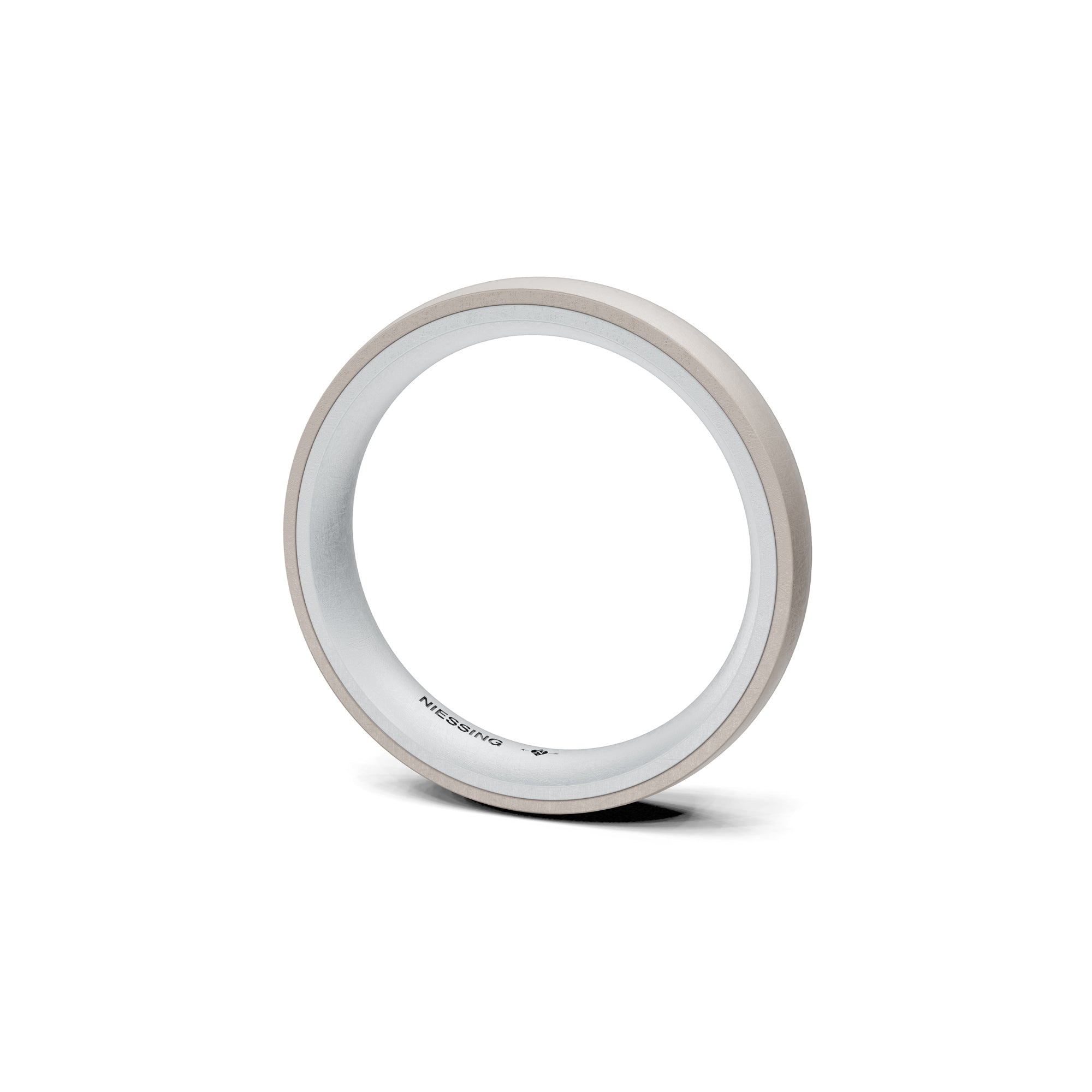 Niessing Tango Trauring (N181030-4mm-nature-pt-fg) aus Platin