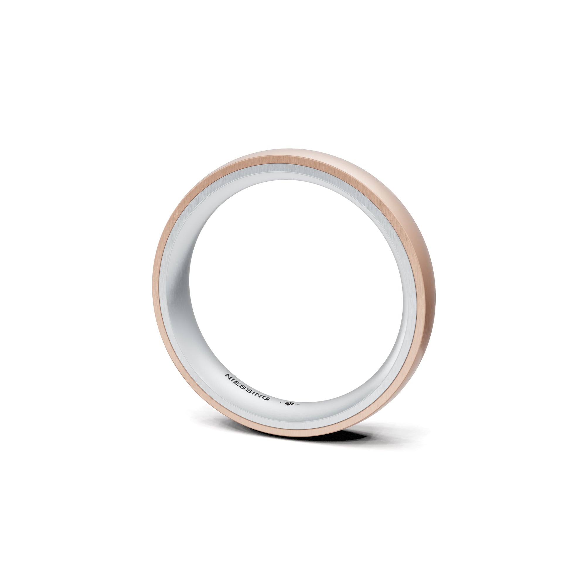 Niessing Tango Trauring (N181030-4mm-satin-pt-rw) aus Platin