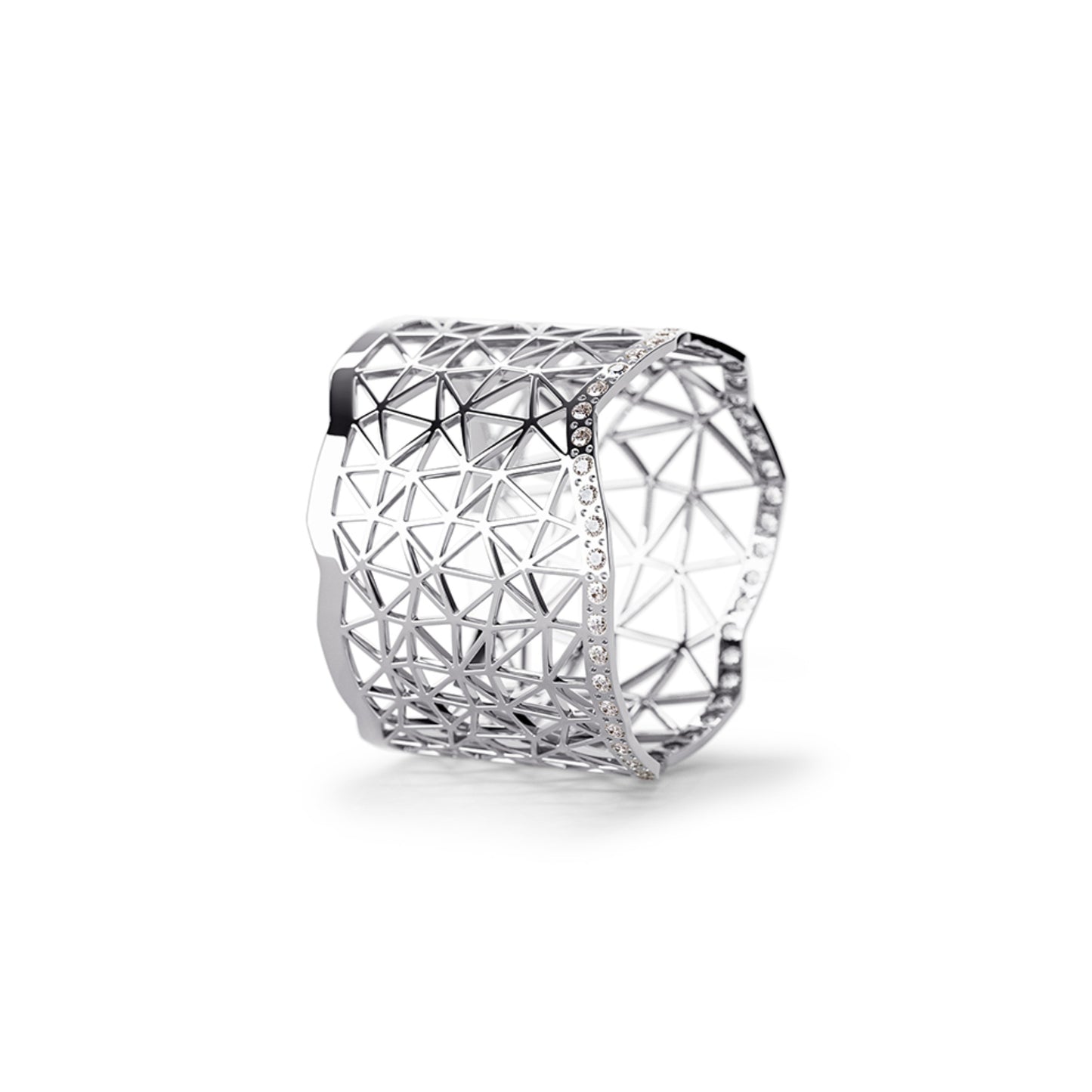 Niessing Topia Vision Ring - N381912-14.4mm (4mm-47br-pt) aus Platin mit Diamant