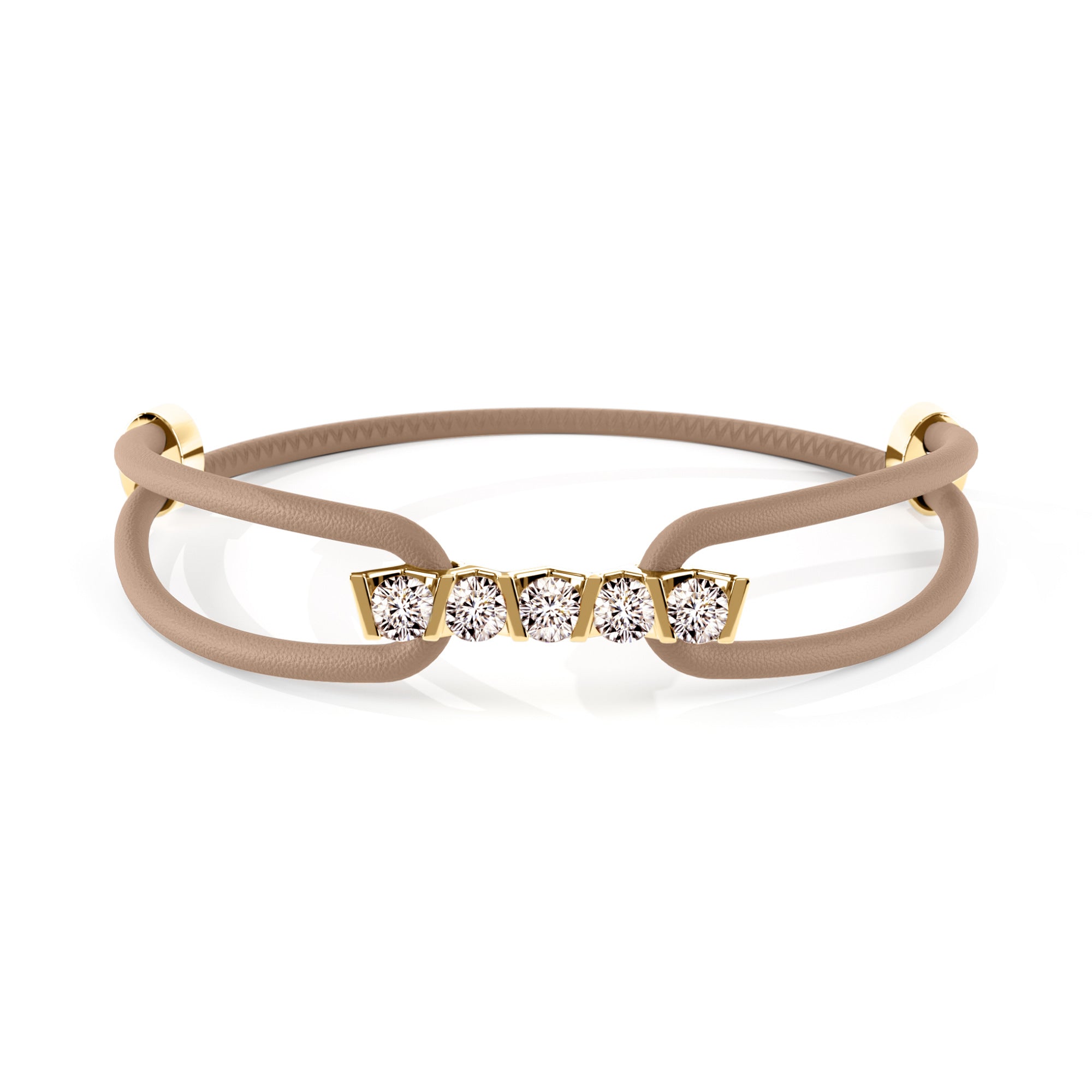 Niessing Vivida Armband - N412940-4mm-0.23ct (23ct-cinnamon-taupe-cy) mit Diamant