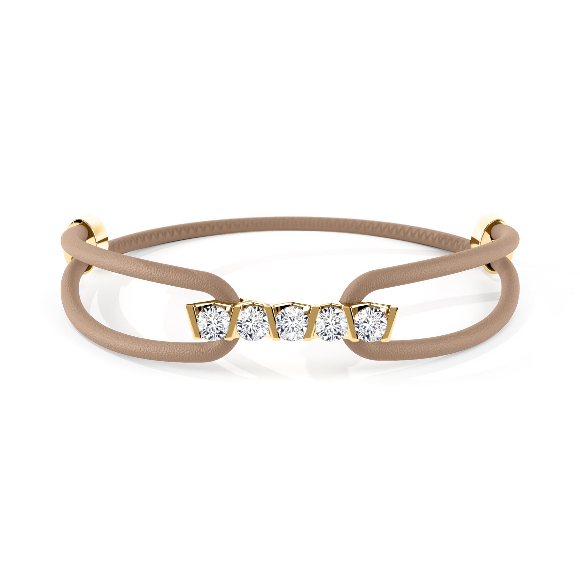 Niessing Vivida Armband - N412940-4mm-0.23ct (23ct-taupe-cy) mit Diamant