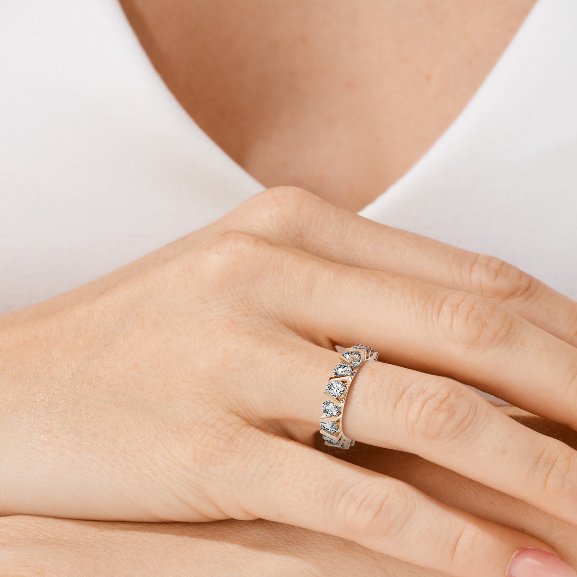 Niessing Vivida C Ring - N401940-4mm-0.23ct (23ct-cr) mit Diamant