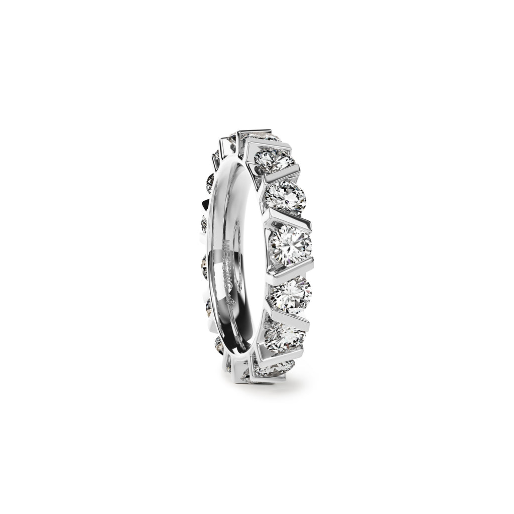 Niessing Vivida C Ring - N401940-4mm-0.23ct (23ct-pt) aus Platin mit Diamant