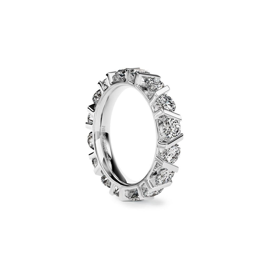 Niessing Vivida C Ring - N401940-4mm-0.23ct (23ct-pt) aus Platin mit Diamant