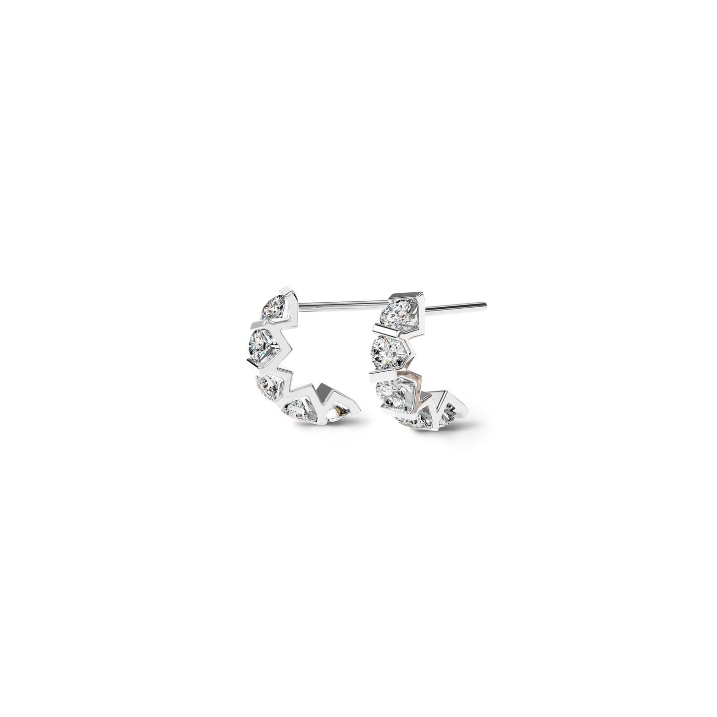 Niessing Vivida Creolen - N404975-2.8mm-0.08ct (08ct-pt) aus Platin mit Diamant