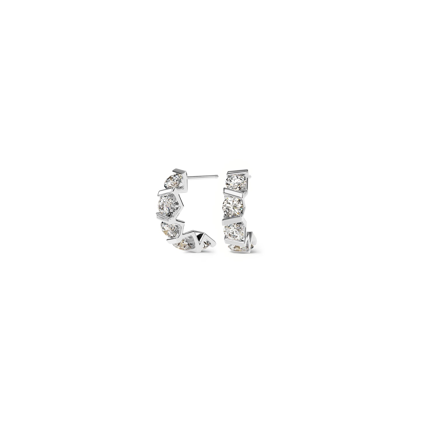 Niessing Vivida Creolen - N404975-2.8mm-0.08ct (08ct-pt) aus Platin mit Diamant