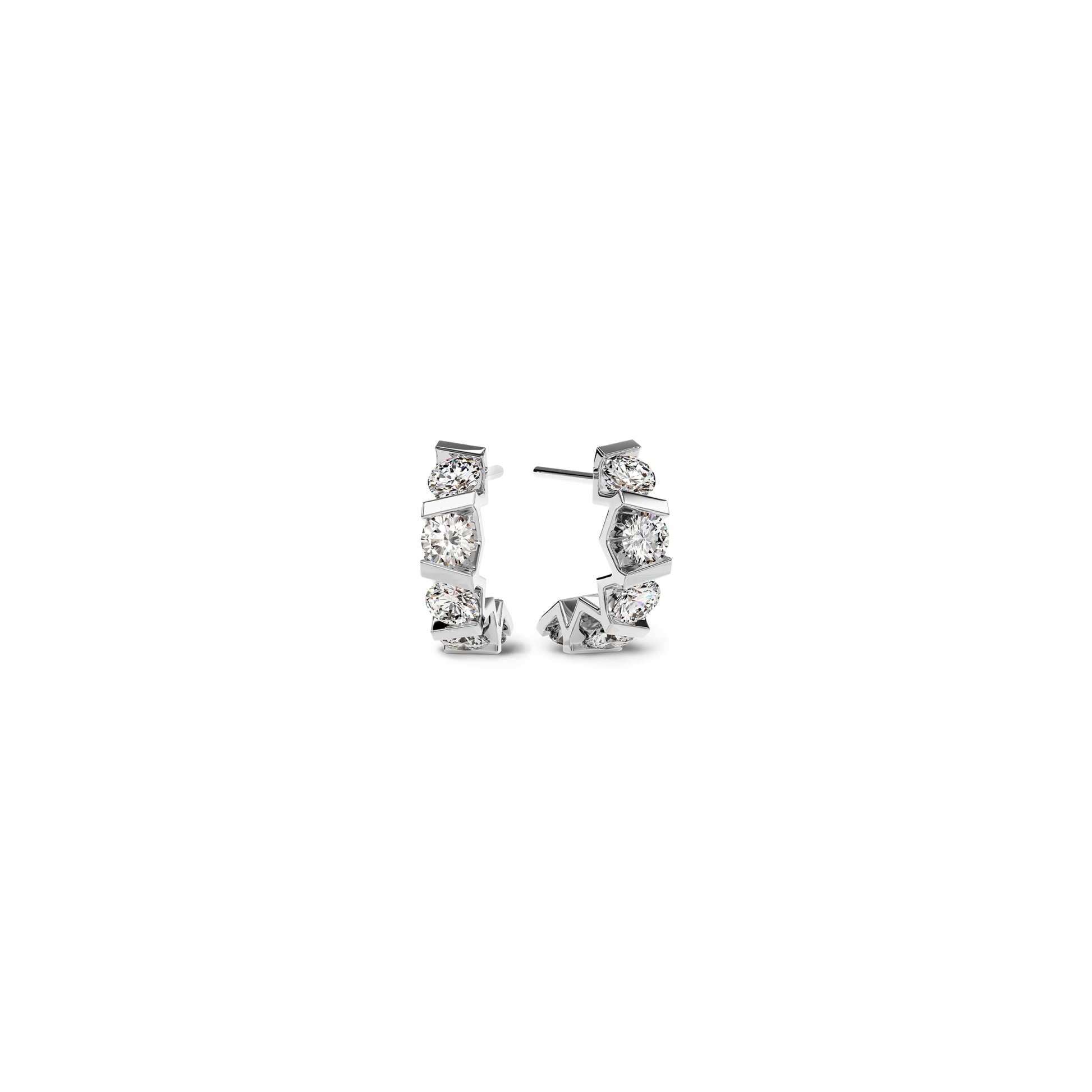Niessing Vivida Creolen - N404975-2.8mm-0.08ct (08ct-pt) aus Platin mit Diamant