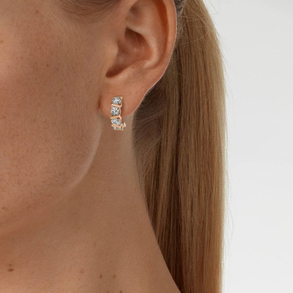 Niessing Vivida Creolen - N404975-3.5mm-0.16ct (16ct-cr) mit Diamant