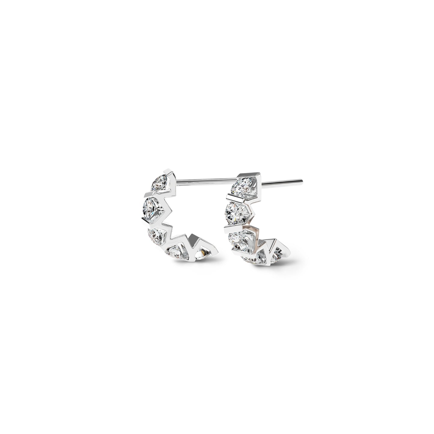 Niessing Vivida Creolen - N404975-3.5mm-0.16ct (16ct-pt) aus Platin mit Diamant