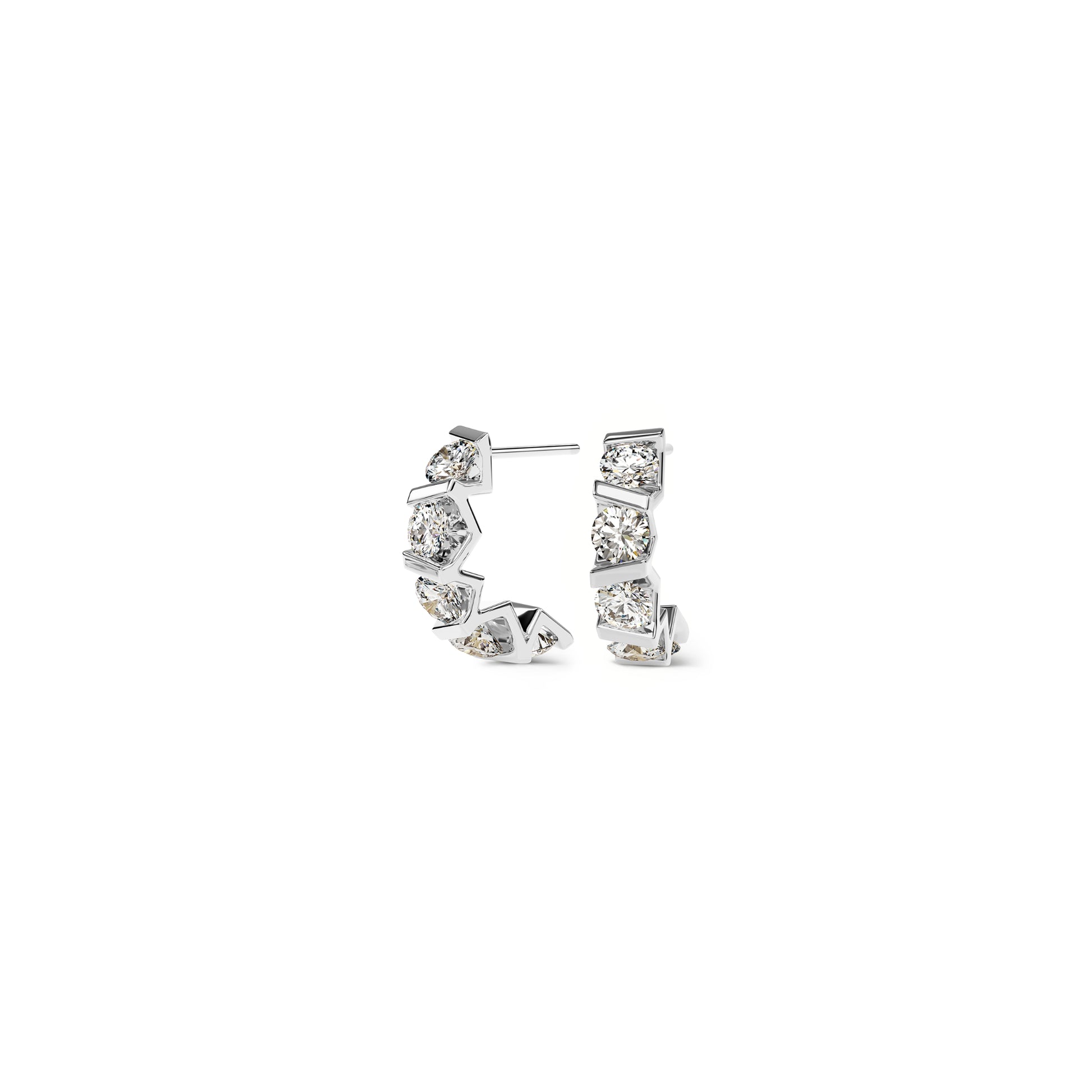 Niessing Vivida Creolen - N404975-3.5mm-0.16ct (16ct-pt) aus Platin mit Diamant