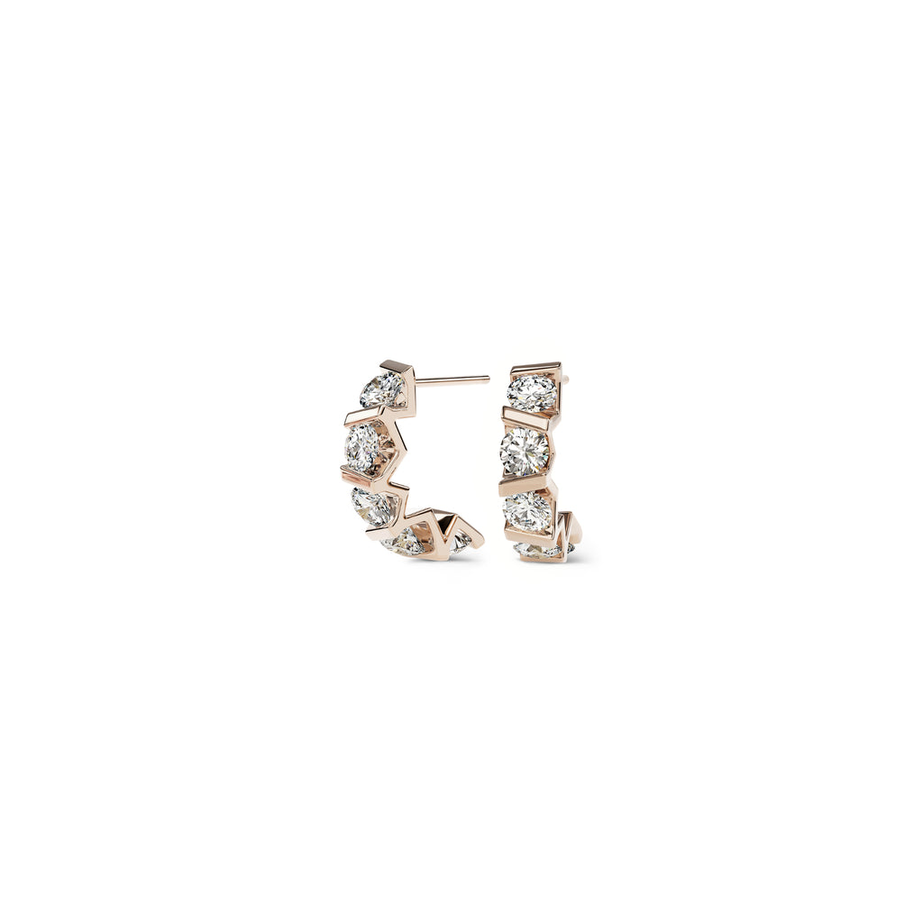 Niessing Vivida Creolen - N404975-3.5mm-0.16ct (16ct-rw) mit Diamant