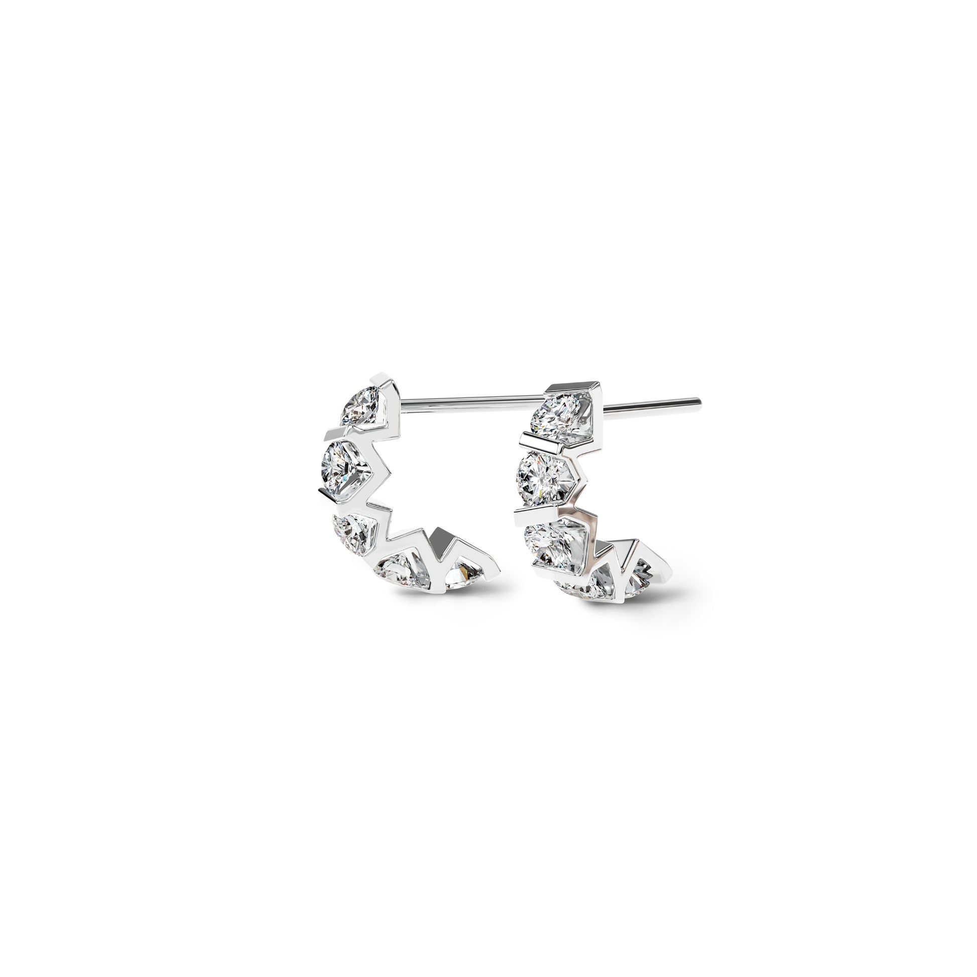 Niessing Vivida Creolen - N404975-4mm-0.23ct (23ct-pt) aus Platin mit Diamant