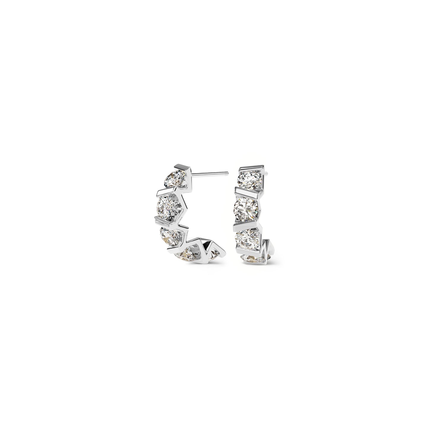 Niessing Vivida Creolen - N404975-4mm-0.23ct (23ct-pt) aus Platin mit Diamant
