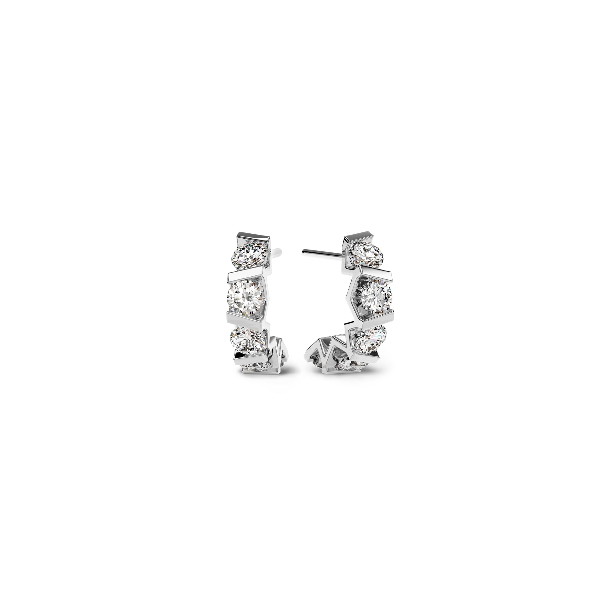 Niessing Vivida Creolen - N404975-4mm-0.23ct (23ct-pt) aus Platin mit Diamant