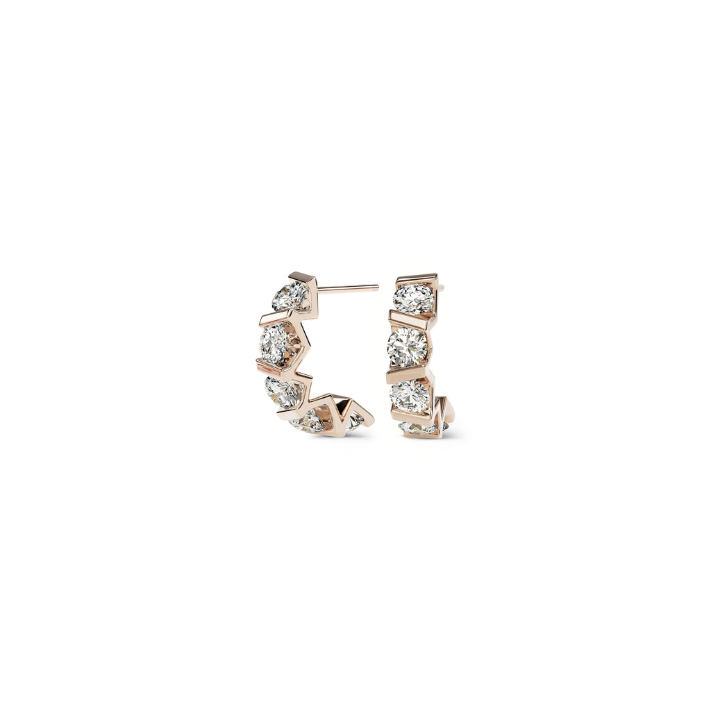 Niessing Vivida Creolen - N404975-4mm-0.23ct (23ct-rw) mit Diamant