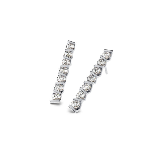 Niessing Vivida Ohrstecker - N404947-3.5mm-0.16ct (16ct-pt) aus Platin mit Diamant