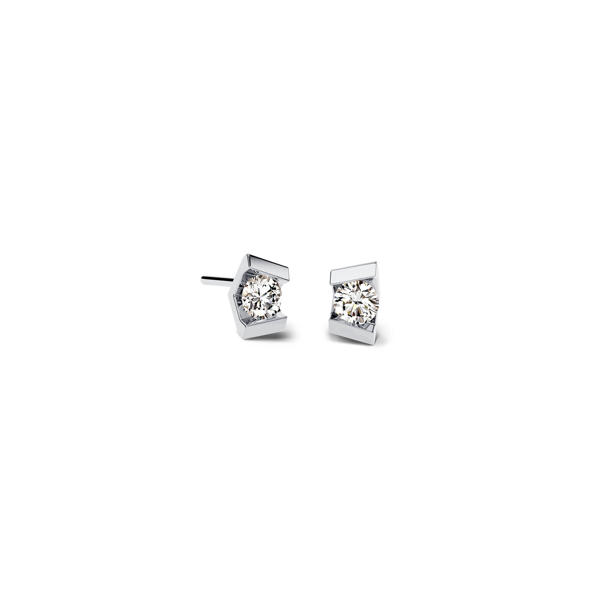 Niessing Vivida Ohrstecker - N404971-3.5mm-0.16ct (16ct-pt) aus Platin mit Diamant