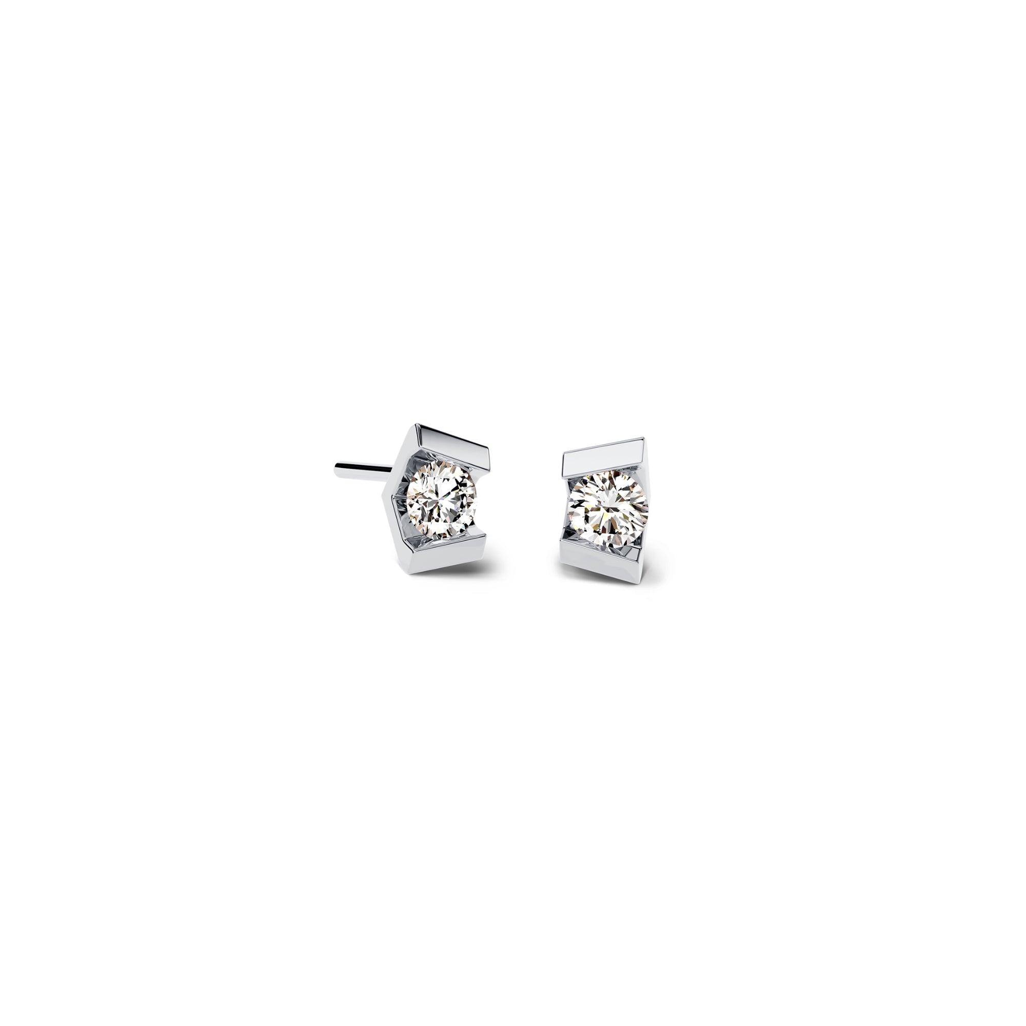 Niessing Vivida Ohrstecker - N404971-4mm-0.23ct (23ct-pt) aus Platin mit Diamant