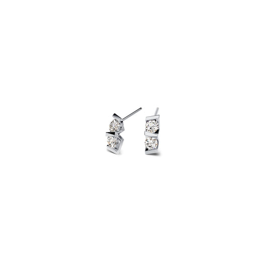 Niessing Vivida Ohrstecker - N404972-3.5mm-0.16ct (16ct-pt) aus Platin mit Diamant
