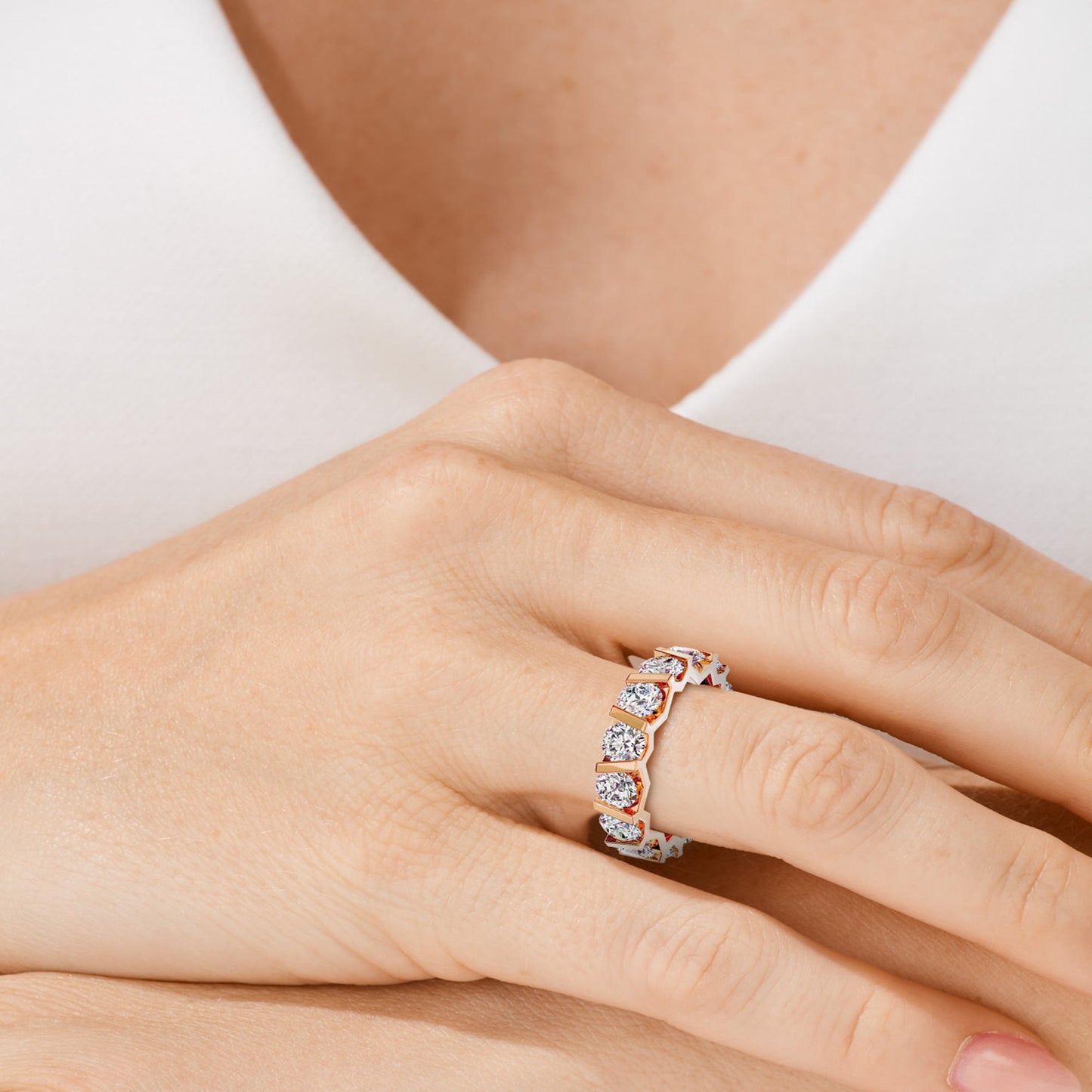 Niessing Vivida Ring - N401942-4.5mm-0.3ct (3ct-cr) mit Diamant